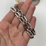 Ланцюжок 10 см Гіпоалергений 12.8х7 мм. Silver