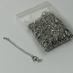Застібка Карабін з Подовжувачем 5 см Silver 100 шт.