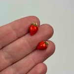 Кулон полуниця позолота 18к
